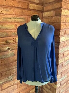 Twelfth Street by Cynthia Vincent Sapphire Blue Blouse